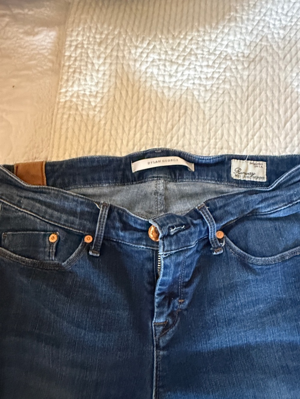 Dylan George High-Rise Women's Jeans in Dark Blue Wash